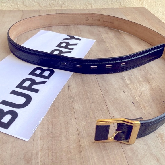 Burberry Black Leather 36/90 Waist Belt. - Picture 12 of 12